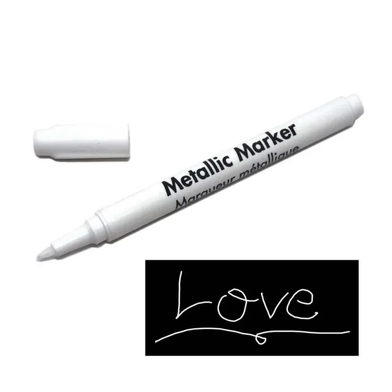 0 7mm metallic white marker fine point 5 inch