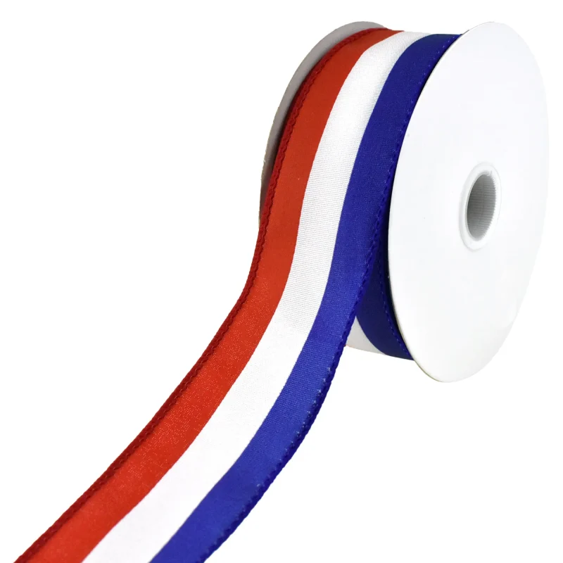 1 1 2 wired patriotic satin ribbon 10 yards