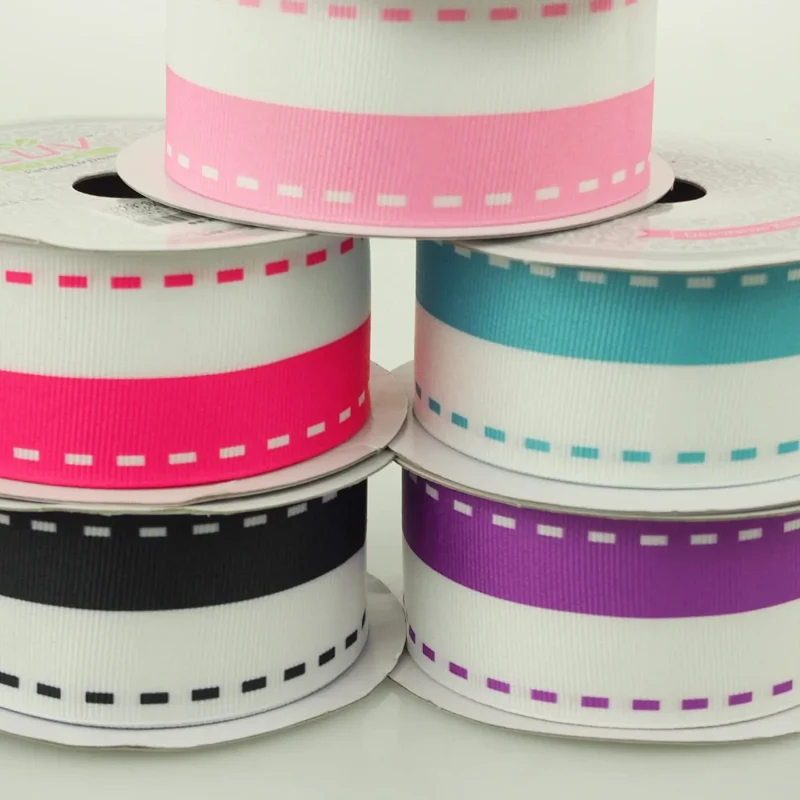 1 5 white grosgrain ribbon 10 yard saddle stitched