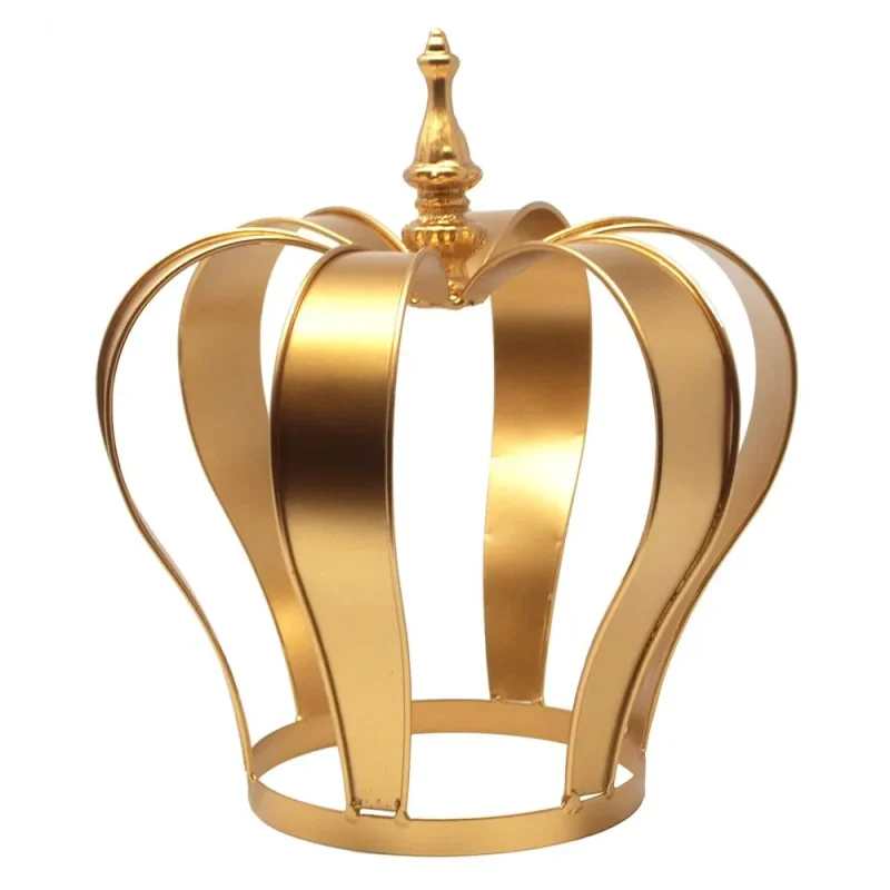 10 gold metal crown cake topper centerpiece