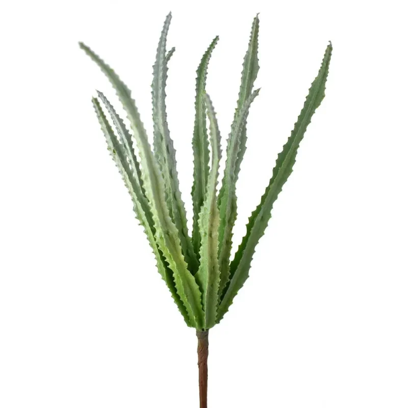 10 inch artificial green haworthia succulent stem