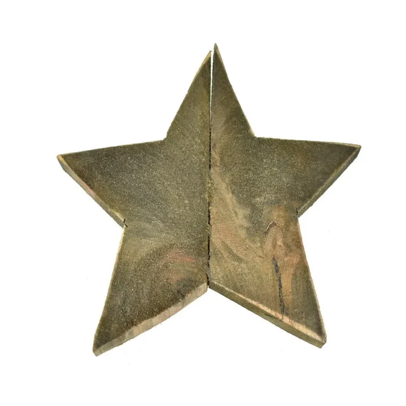 11 inch solid wood five point star natural finish