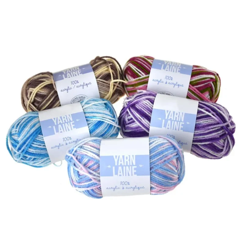 115 yard multi dyed acrylic yarn bundle