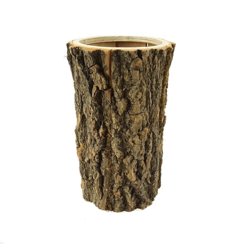 12 inch wooden bark planter