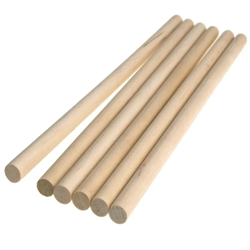 12 natural wooden dowel sticks pack of 6