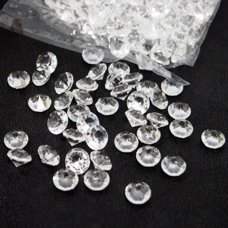 12mm acrylic diamond gemstones 400 piece set