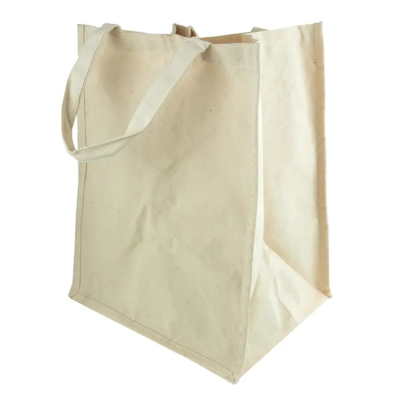 14 gusseted cotton canvas tote bag