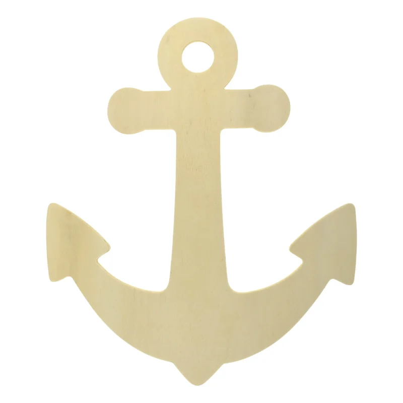 14 inch wooden anchor wall plaque for crafts