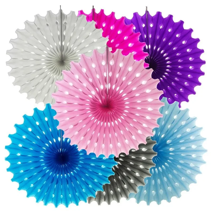 15 inch hanging paper fan for decor