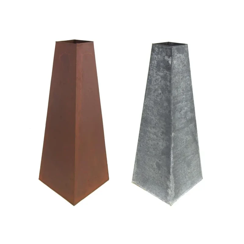 16 inch metal trapezoid flower vase