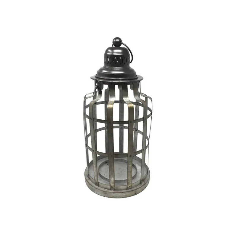 17 inch galvanized metal round cage lantern