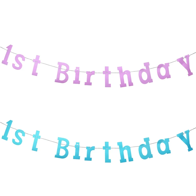 1st birthday diamond glitter garland 7ft