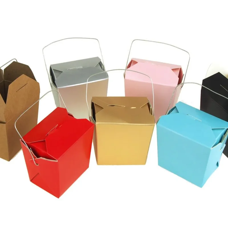 2 5 inch wire handle takeout boxes 12 pack