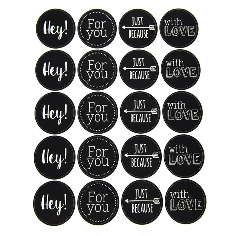 2 chalkboard seal stickers 40 pack