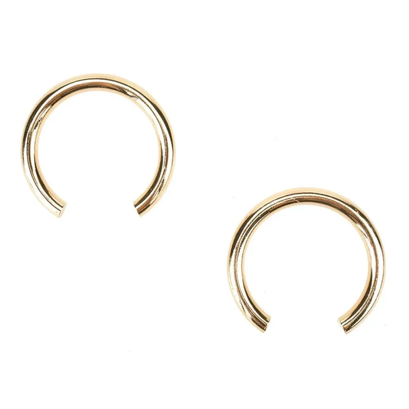 2 inch horse shoe hoop earrings