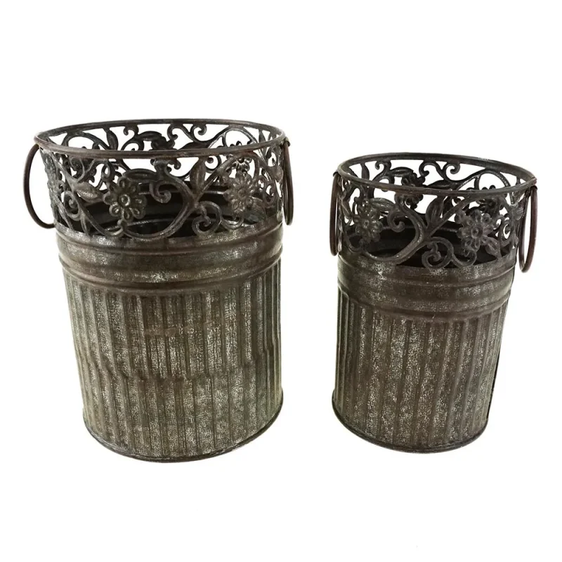 2 piece galvanized copper pails