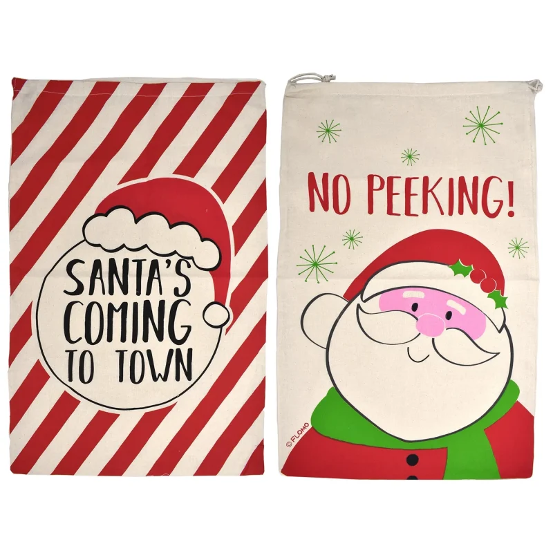 2 piece santa sacks with drawstrings 29 5 inch christmas gift bags