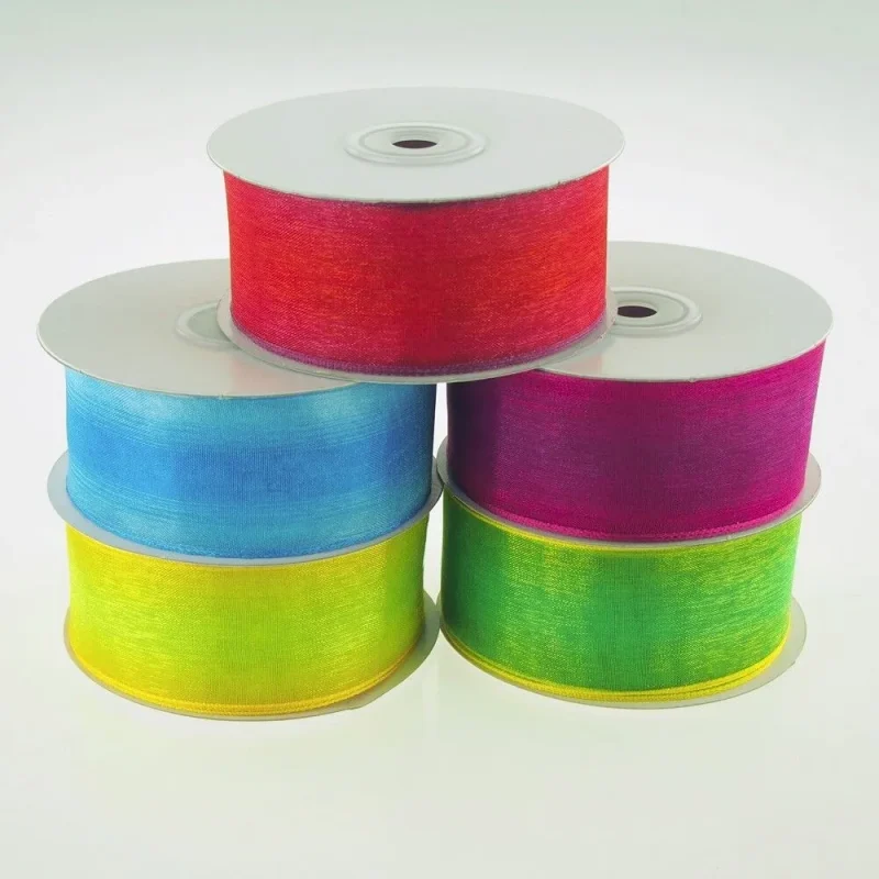 2 tone chiffon organza ribbon 1 5 inch 25 yards