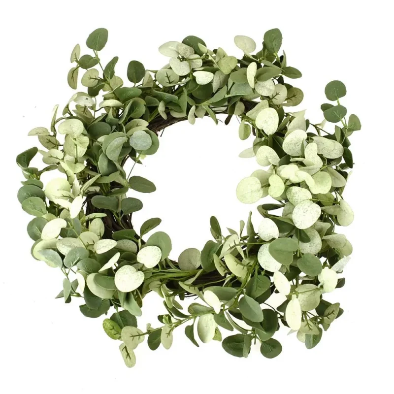 20 green artificial eucalyptus wreath