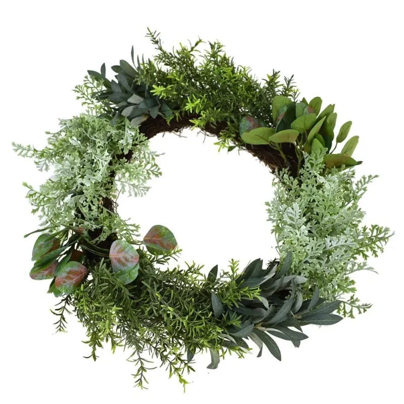 20 mixed artificial green wreath