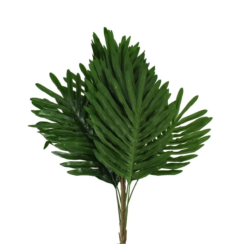 26 artificial palm leaves for decor