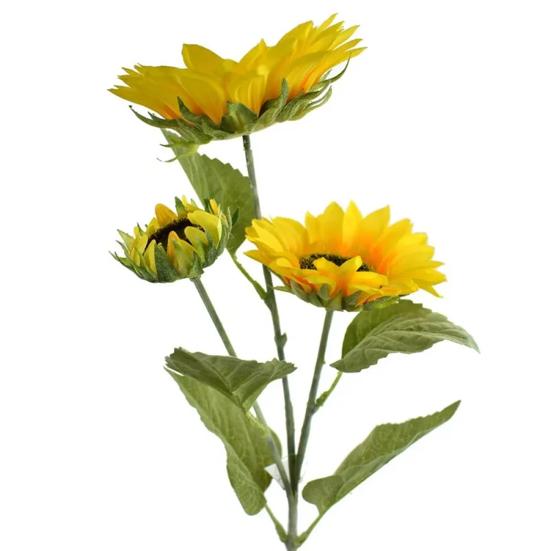 26 inch yellow sunflower spray branch