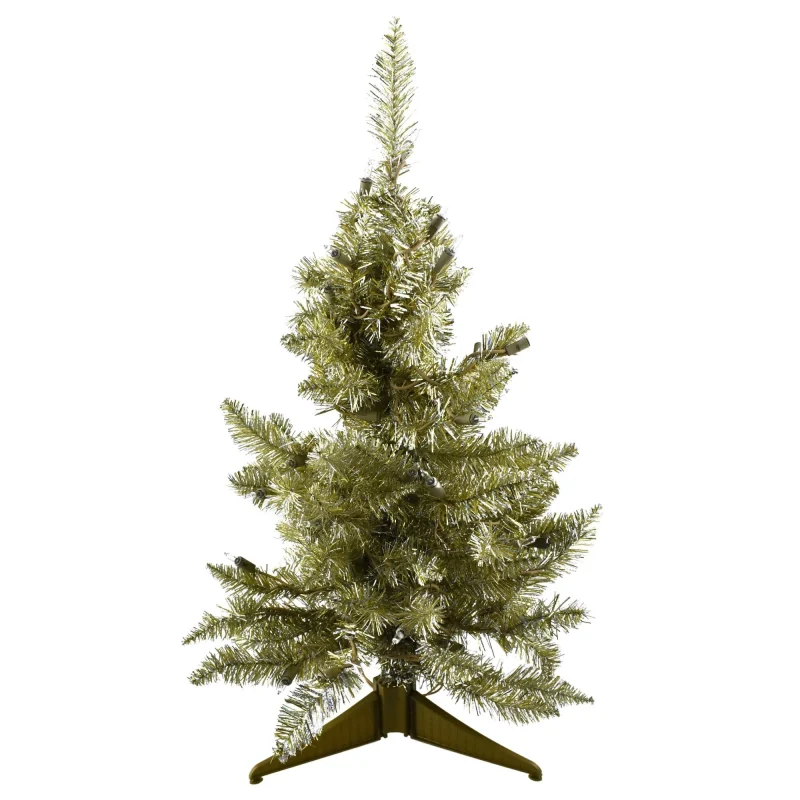 2ft pre lit led champagne christmas tree