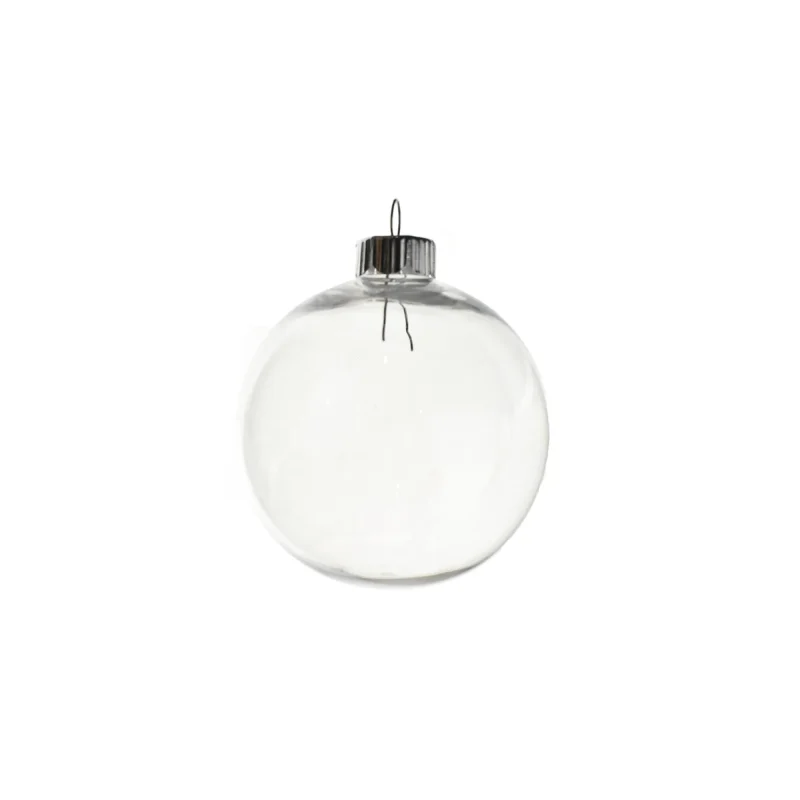 3 inch plastic fillable ball ornament for christmas