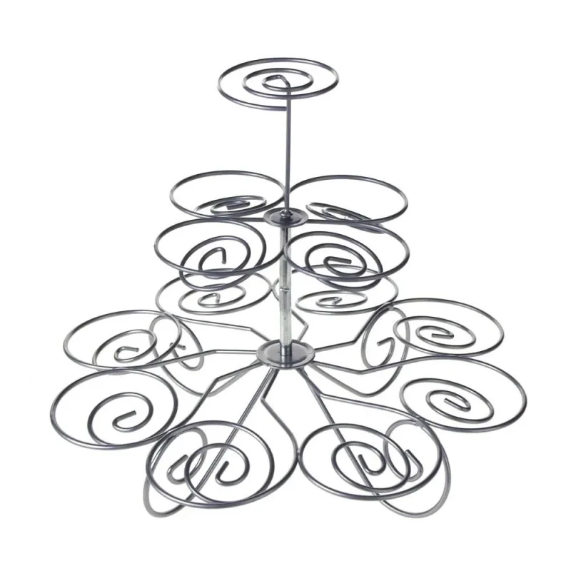 3 tier metal spiral cupcake stand 9 5 inch