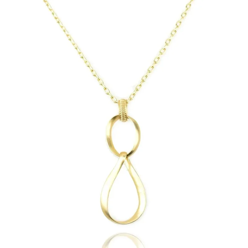 30 gold twisted link necklace