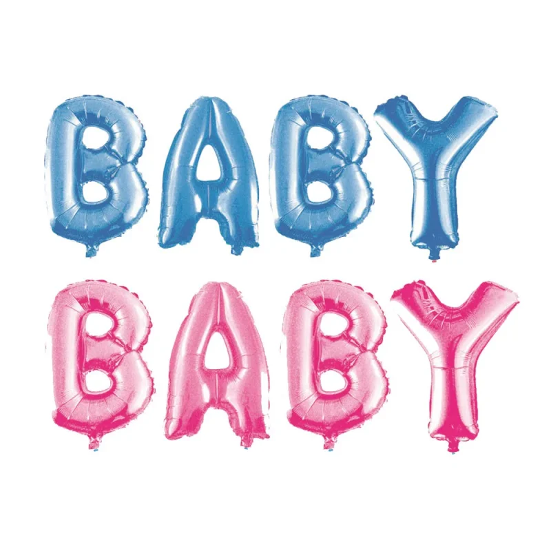 32 baby foil letter balloons 4 pack