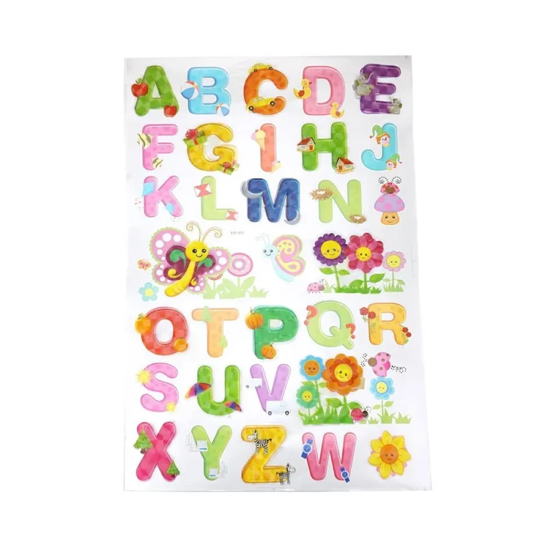 3d alphabet wall art stickers for kids 32 piece set