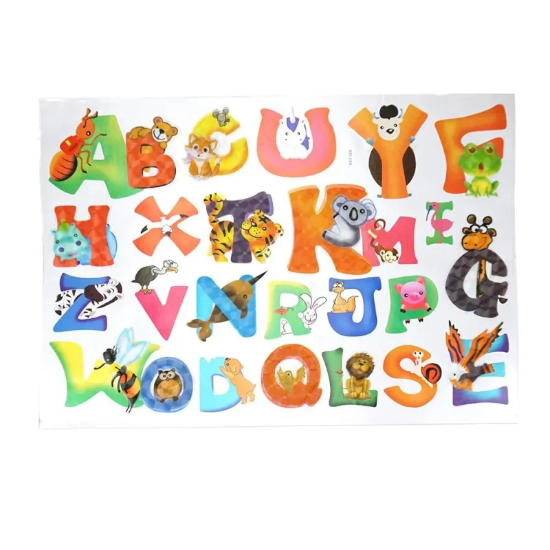 3d alphabet wall stickers for kids 23 piece set