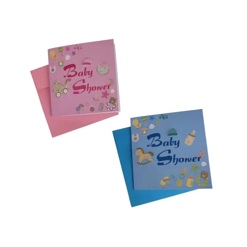 3d baby shower invitations 5 75 inch 10 pack