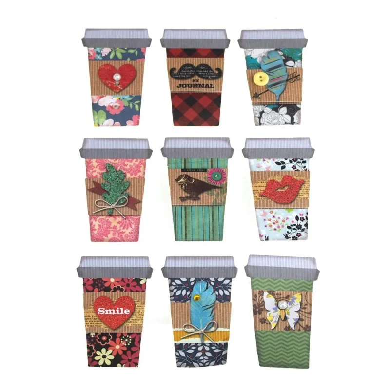 3d coffee time paper stickers 2 x 9 pack