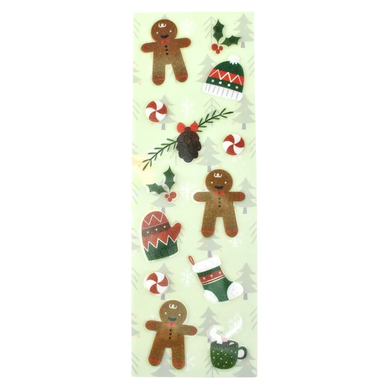 3d gingerbread man christmas stickers 13 pack 2 25 inch