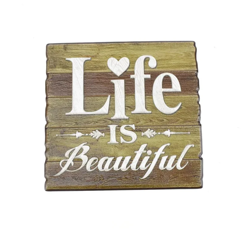 3d life is beautiful wall plaque 6 75 inch vinyl sticker