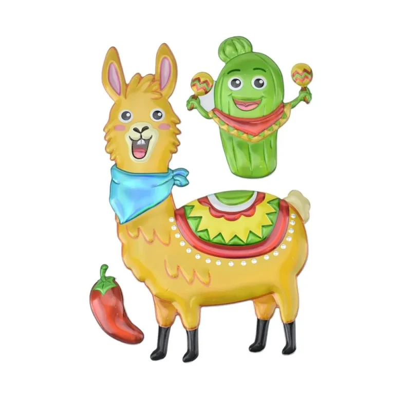 3d llama pop up wall art 3 piece stickers