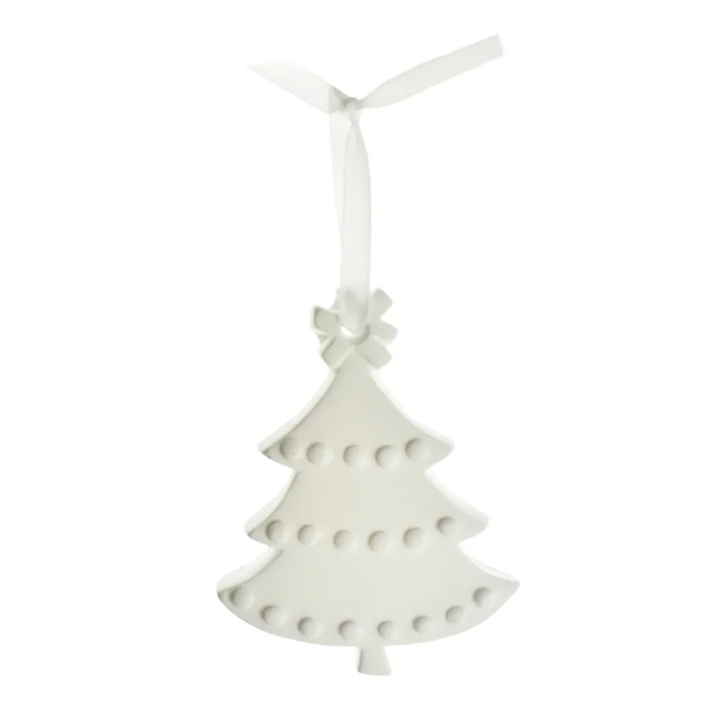 3d plaster christmas tree diy ornament 3 75 inch