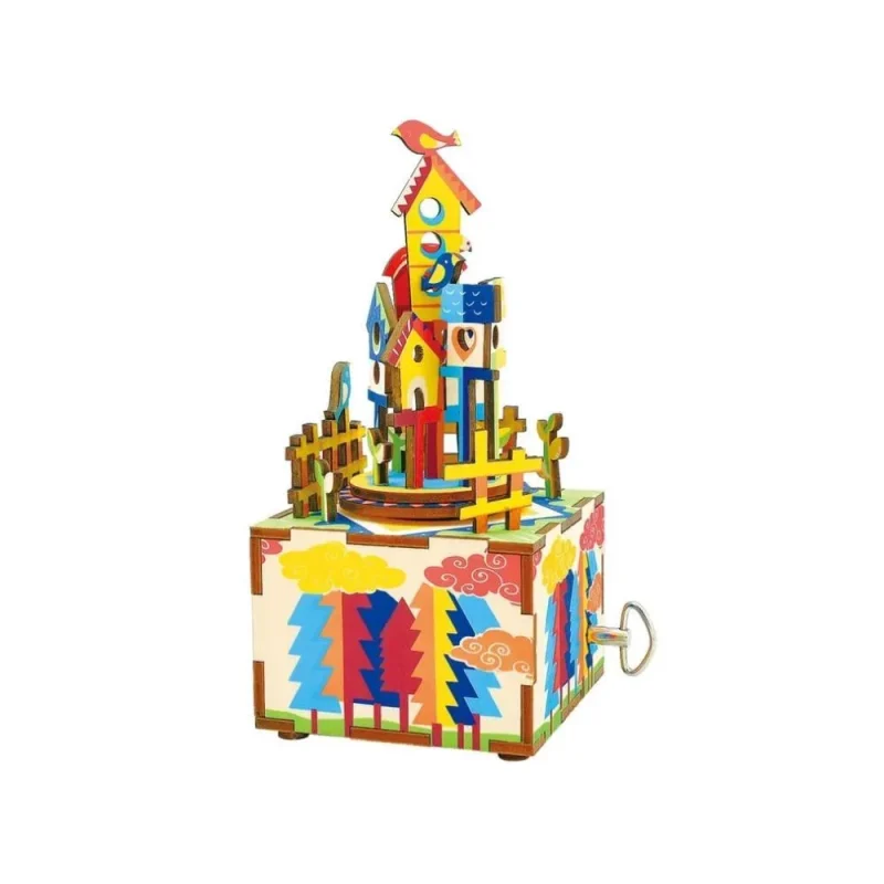 3d wooden music box puzzle castle in the sky 6 25 inch