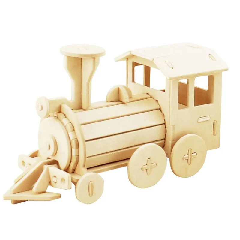 3d wooden steam train puzzle 4 5 inch natural