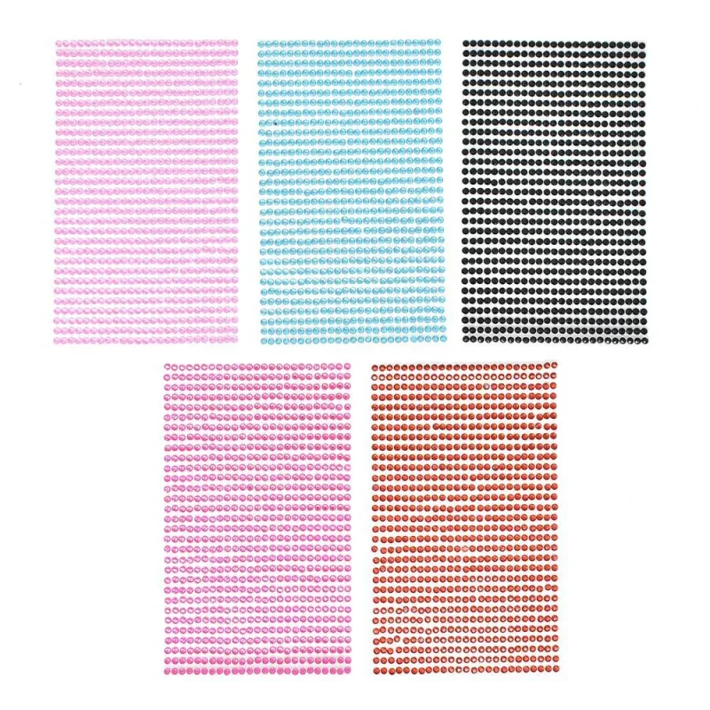 3mm round diamond gem stickers adhesive for crafts