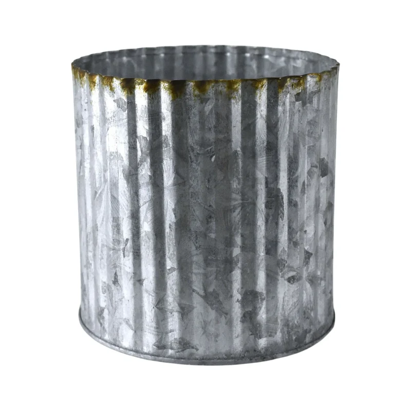 4 5 corrugated metal tin pot