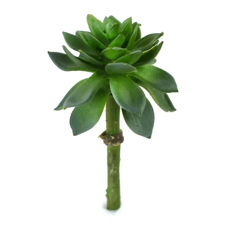 4 inch light green artificial succulent pick