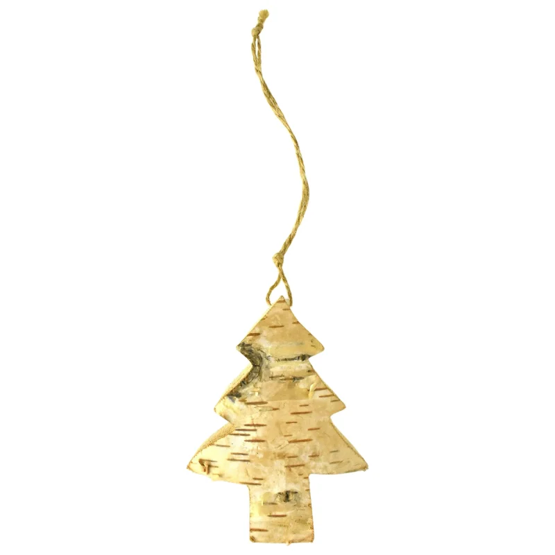 4 inch unfinished wooden christmas tree ornament