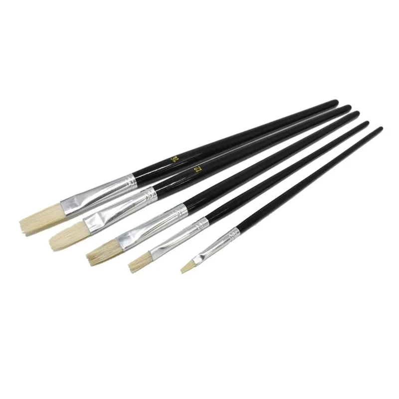 4 piece black paint brush set