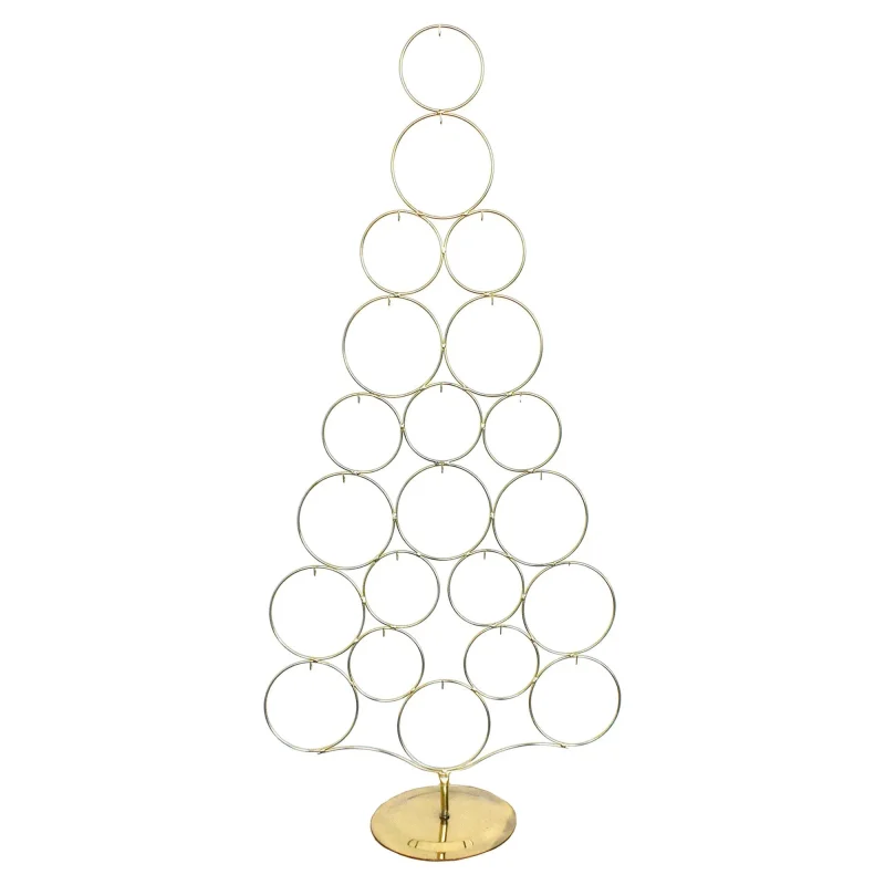 42 gold metal christmas tree ornament rack