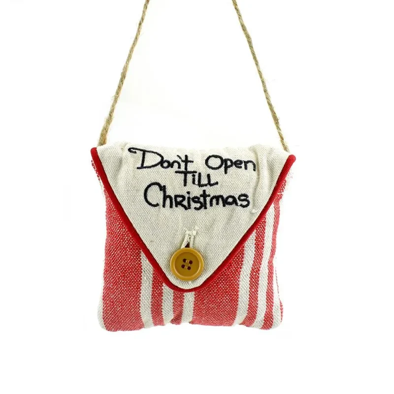 5 inch christmas pillow ornament with pocket