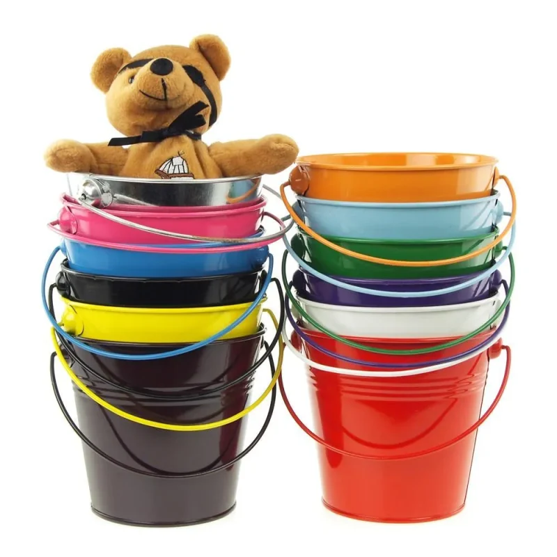 5 inch metal party pail bucket favor gift