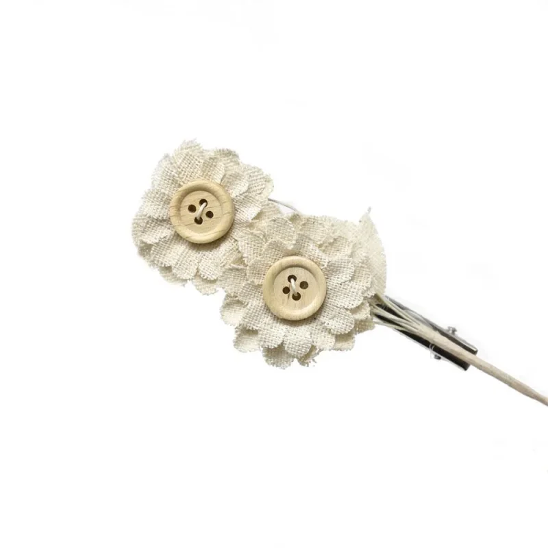 5 mini flower button pick with clip neutral